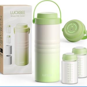 Luckbee Breast Milk Cooler in Green and White